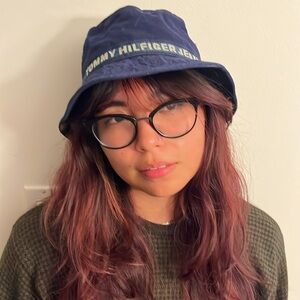 Vintage Tommy Hilfiger Jeans Bucket Hat Navy Unisex